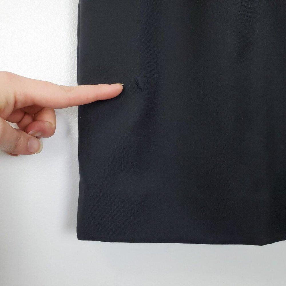 J Crew Dress Womens 0 Petites Black Wool Sheath 3/4 Sleeves Classic Cocktail - Picture 9 of 13